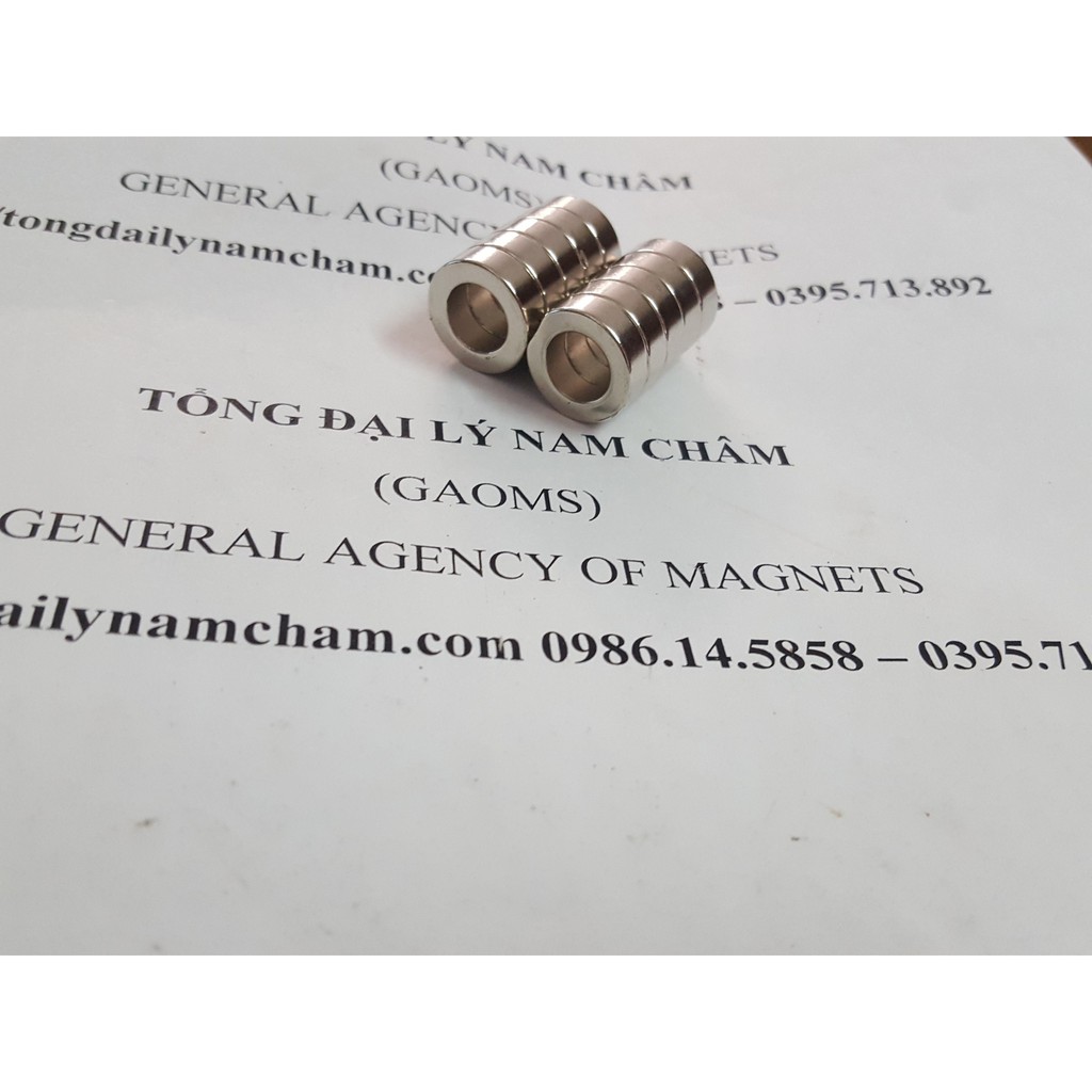 Nam châm hình nhẫn 15x5 lỗ 9mm