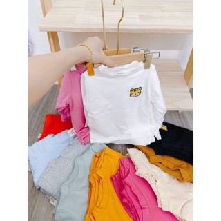 Áo giữ nhiệt cho bé - Áo cao cổ chất cotton len dày dặn.