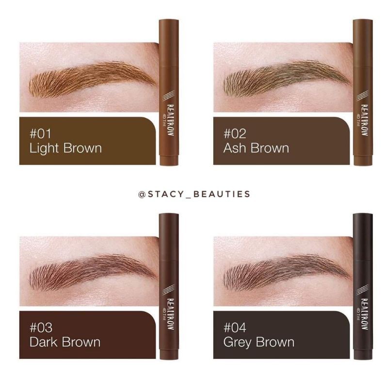 ❤️ BÚT XĂM CHÂN MÀY PHẨY SỢI CATHY DOLL REAL BROW 4D TINT ❤️ Stacy Bigsize & Beauties ❤️