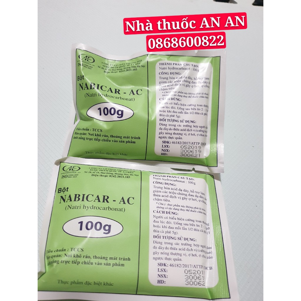 COMBO 3 GÓI MUỐI ĐA NĂNG NABICAR LOẠI 100GR trắng răng đa năng