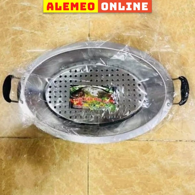 Nồi lẩu cá chép om dưa, khay om cá inox cao cấp đa năng chống khê, chống cháy - Alemeo Online