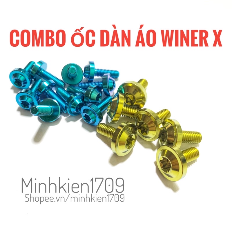 (GR5 XỊN) Combo ốc titan full dàn áo Winer X150