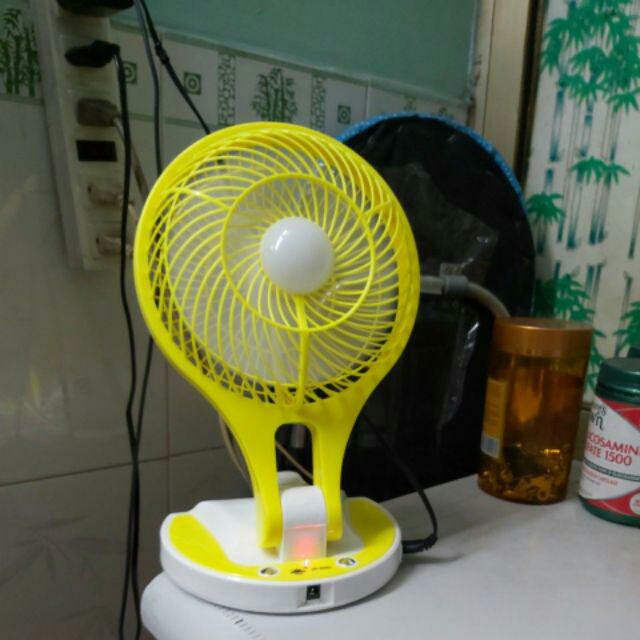 Quạt sạc tích điện  gấp gọn có đèn | BigBuy360 - bigbuy360.vn