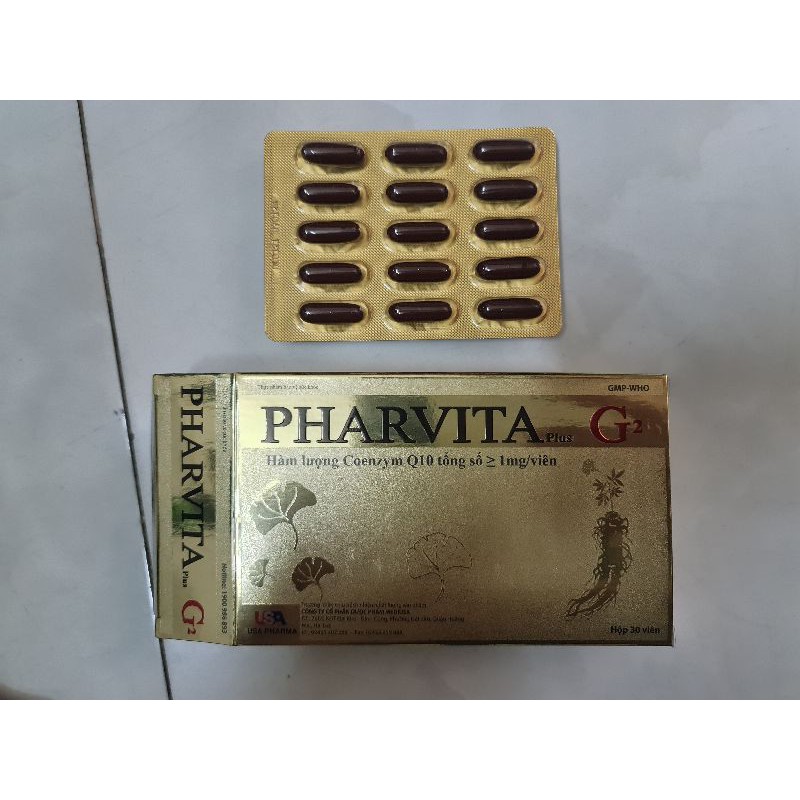 Viên Bồi Bổ Cơ Thể PHARVITA PLUS G2- Hộp 2 Vỉ x 15 Viên