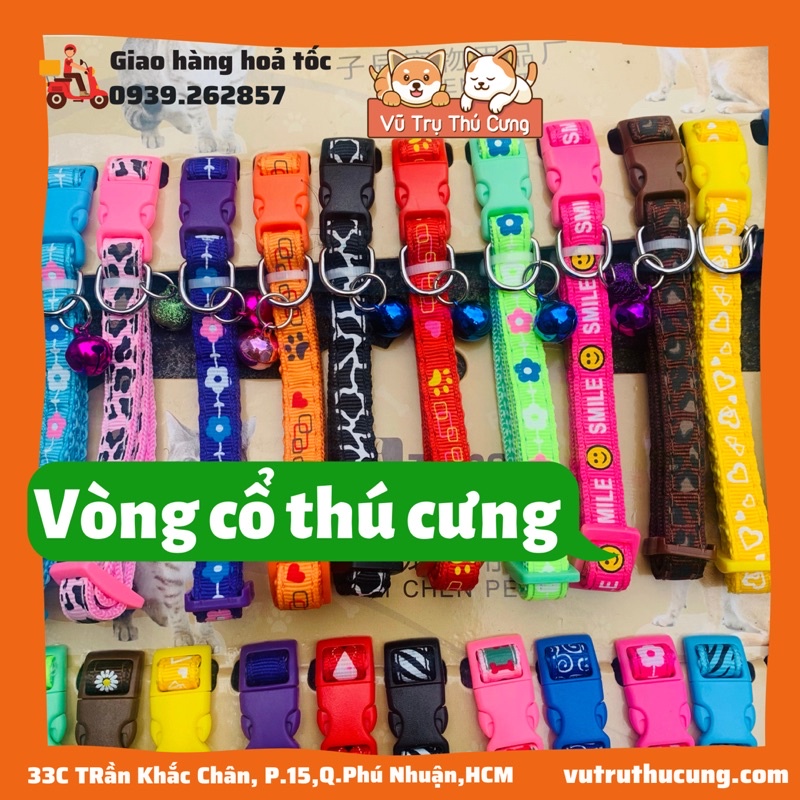 Vòng cổ cho thú cưng chó mèo giá rẻ