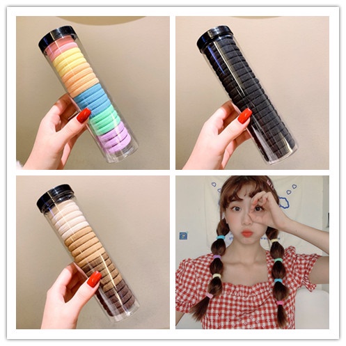 Set 20 Dây Buộc Tóc Co Giãn Nhiều Màu Sắc