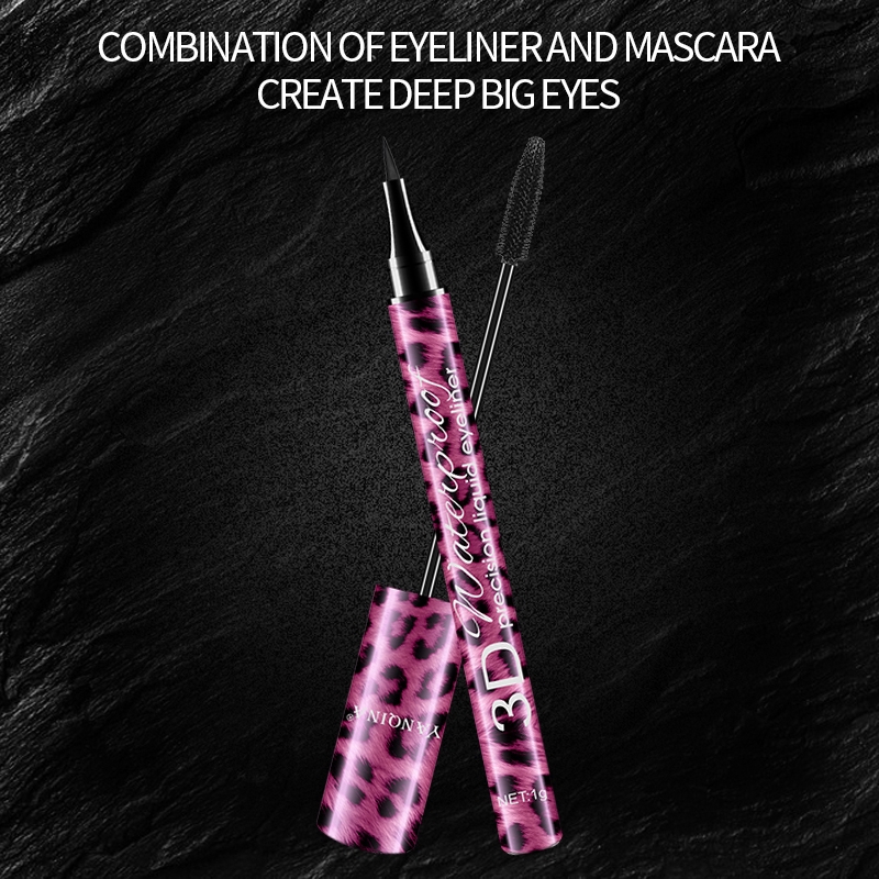 [Hàng mới về] Set mascara + bút kẻ mắt 2 trong 1 kháng nước chống mồ hôi in họa tiết da báo | BigBuy360 - bigbuy360.vn