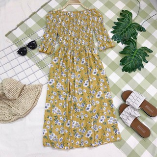 Đầm maxi trễ vai