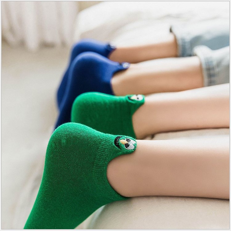 Vớ cotton họa tiết biểu cảm xinh xắn dành cho nam và nữ