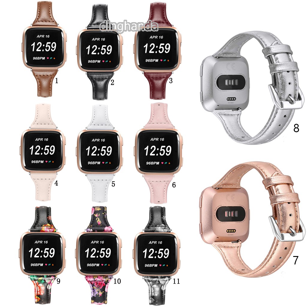 Dây da mỏng thay thế cho đồng hồ thông minh Fitbit Versa