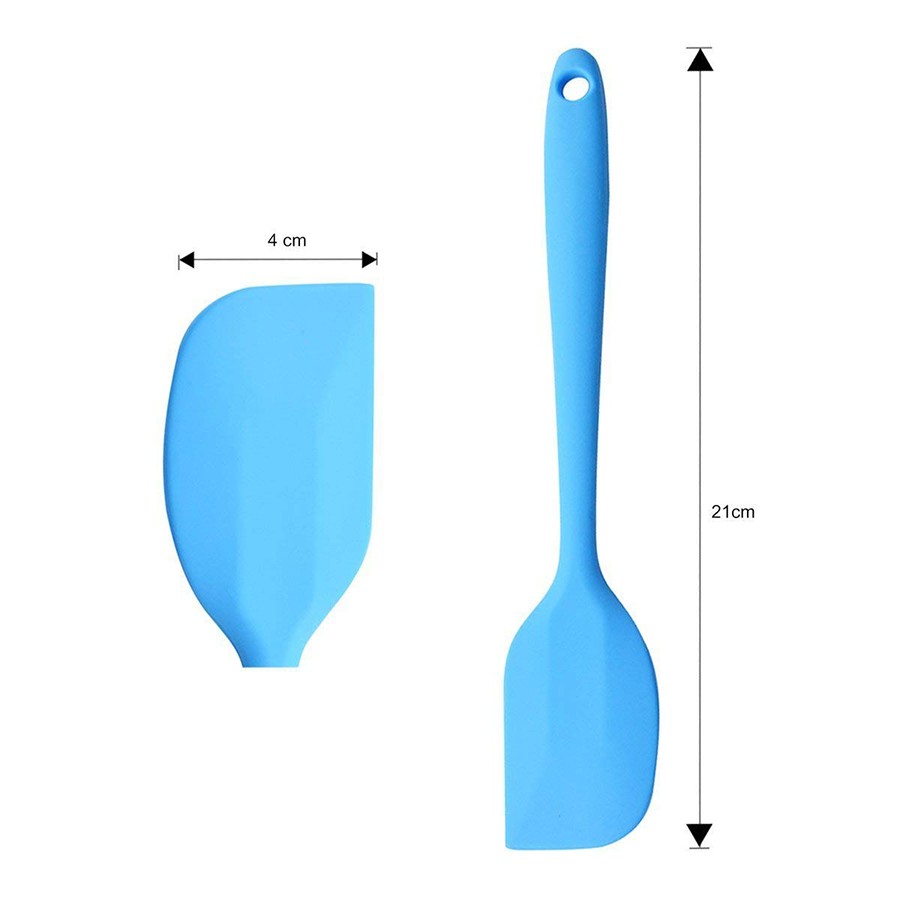 Cây vét bột spatula silicon đúc 21cm (Phới silicon) Phới vét đồ đá xay silicon 21cm (vét kem, vét bột, làm bánh)