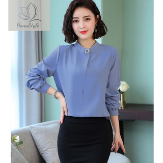 Áo kiểu đính nút Hana HN007