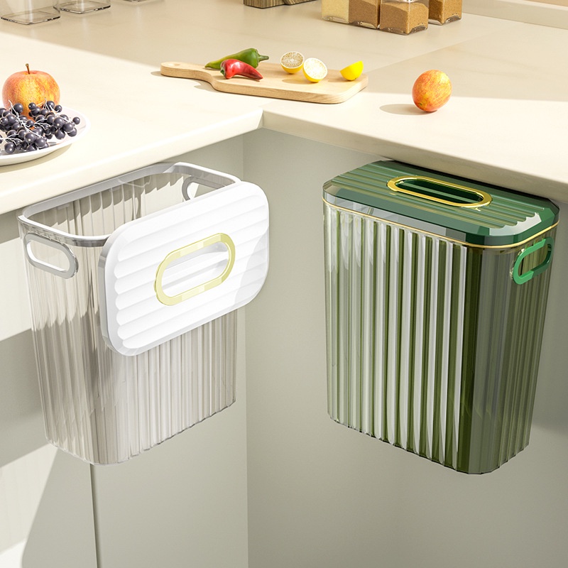 Thùng Đựng Rác Gắn Tường Có Nắp Đậy Sáng Tạo Sang Trọng