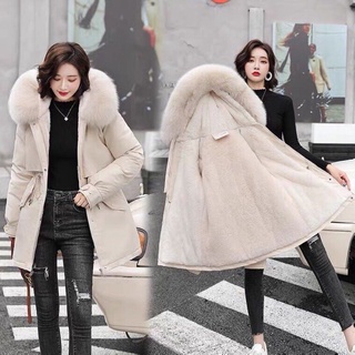 ÁO PARKA DÁNG TRÙM MÔNG HÀNG BẮC KINH TQ CHẤT PHAO KAKI LÓT LÔNG TOÀN BỘ THÂN ÁO