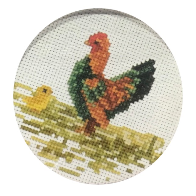 Kit Thêu Gà Trống Coasters Hen Rooster - 40350