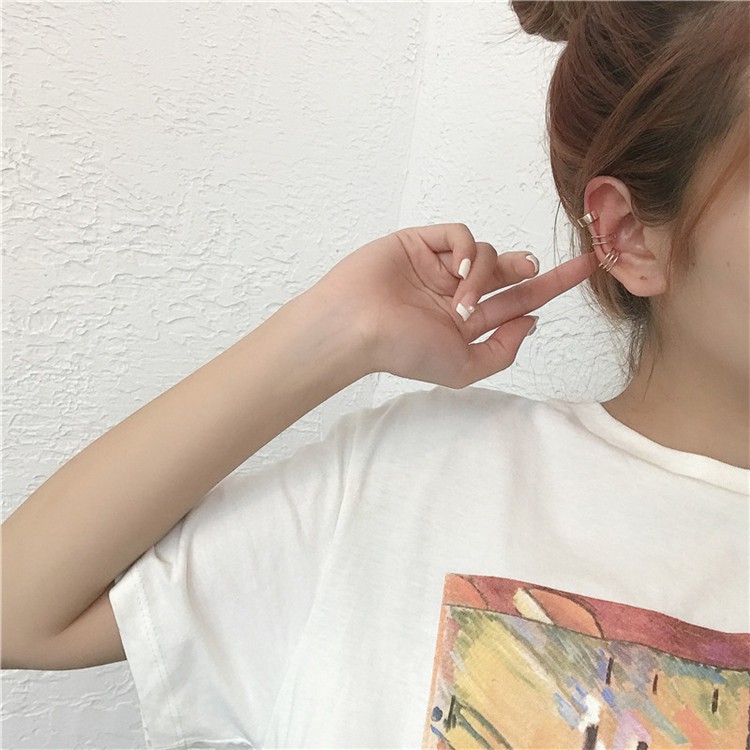 [H015] Khuyên tai/bông tai dạng kẹp vành tai đeo một bên thời trang cá tính trend