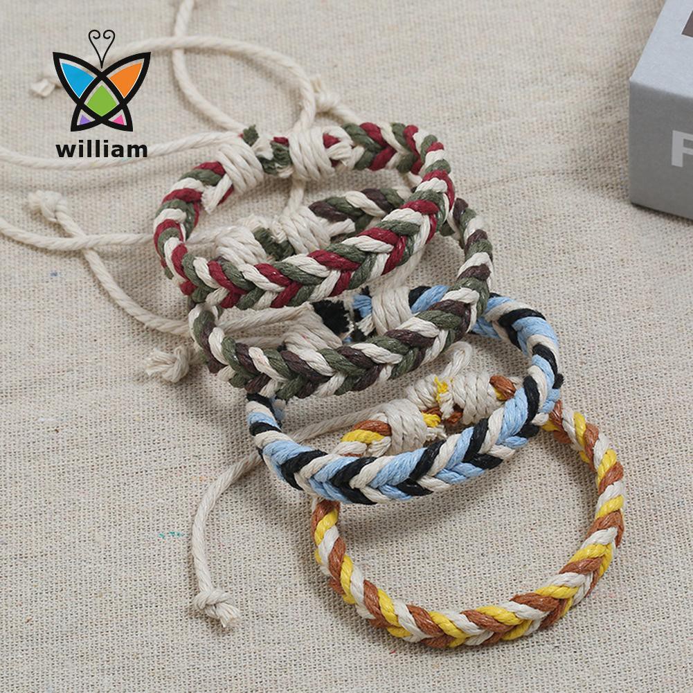Vòng Tay Dây Bện Phong Cách Cổ Điển Boho Nhiều Màu Sắc