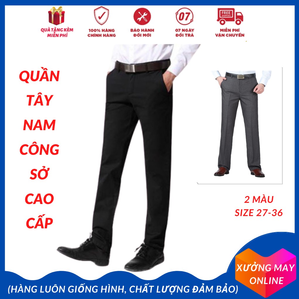 Quần tây nam công sở cao cấp thiết kế ống suông trẻ trung sang trọng cho người mặc-XM040