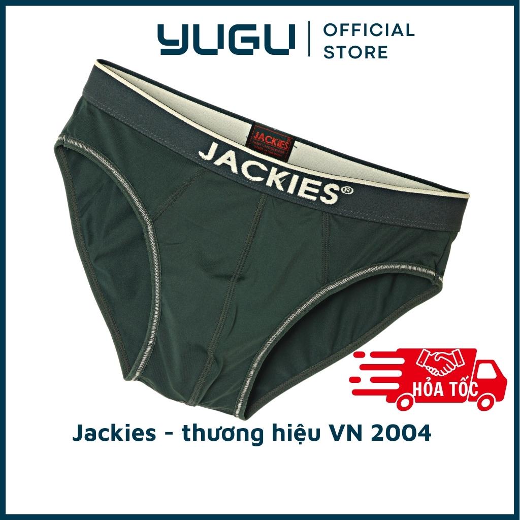 Quần sịp nam cao cấp thun lạnh JACKIES H02 -YUGU quần lót nam tam giác lạnh chính hãng Việt nam 40-90kg,1 chiếc, che tên