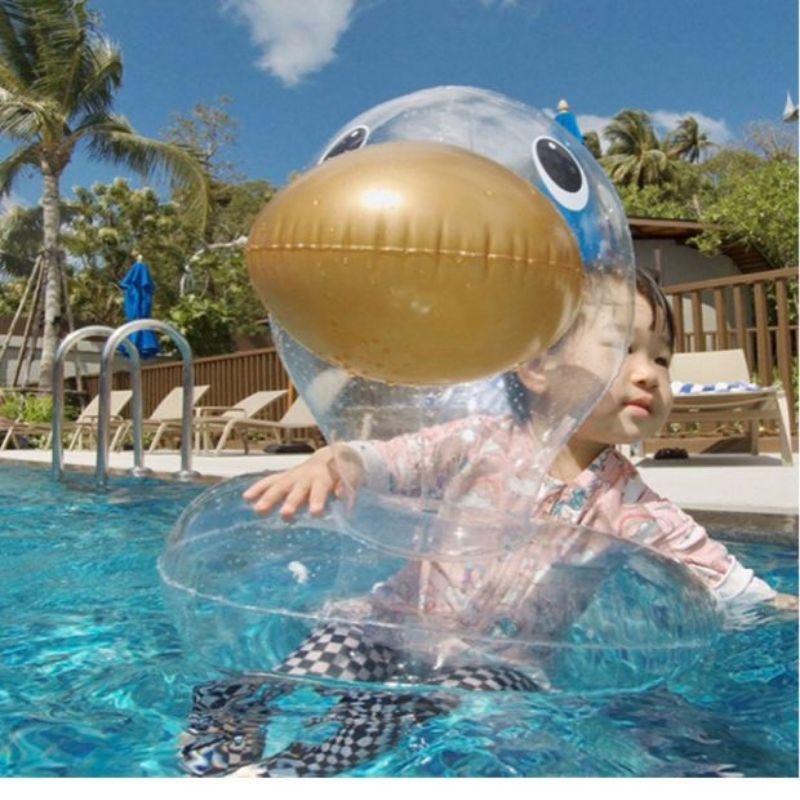 Phao bơi vịt mỏ vàng cho bé chống lật trong suốt JIMADO 8837257403