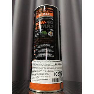 Nhớt Xado Racing 10W40 API SN JASO MA2