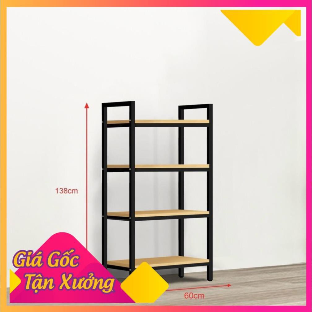 [Giá Gốc] Kệ 4 Tầng Khung Thép Không Gỉ Sàn Bằng Gỗ 2 Mặt Kích Thước 138 x 60 x 40cm Tổng Kho Giá Sỉ | BigBuy360 - bigbuy360.vn