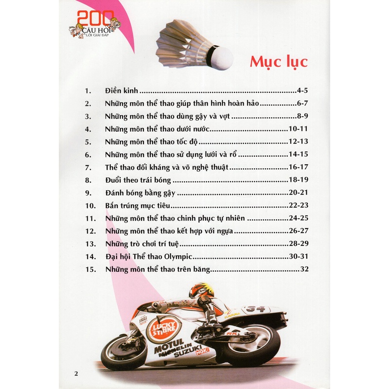 Sách 200 Câu Hỏi Và Lời Giải Đáp - Các Môn Thể Thao