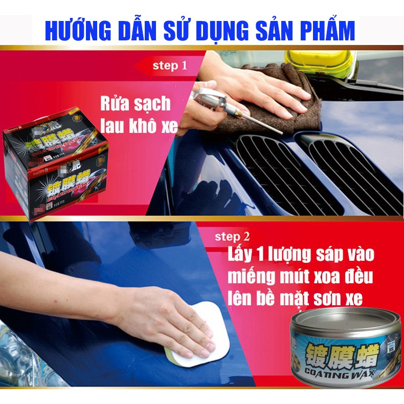 Sáp đánh bóng ô tô Botny Coating Wax bảo vệ bề mặt sơn chống tia cực tím trọng lượng 300g