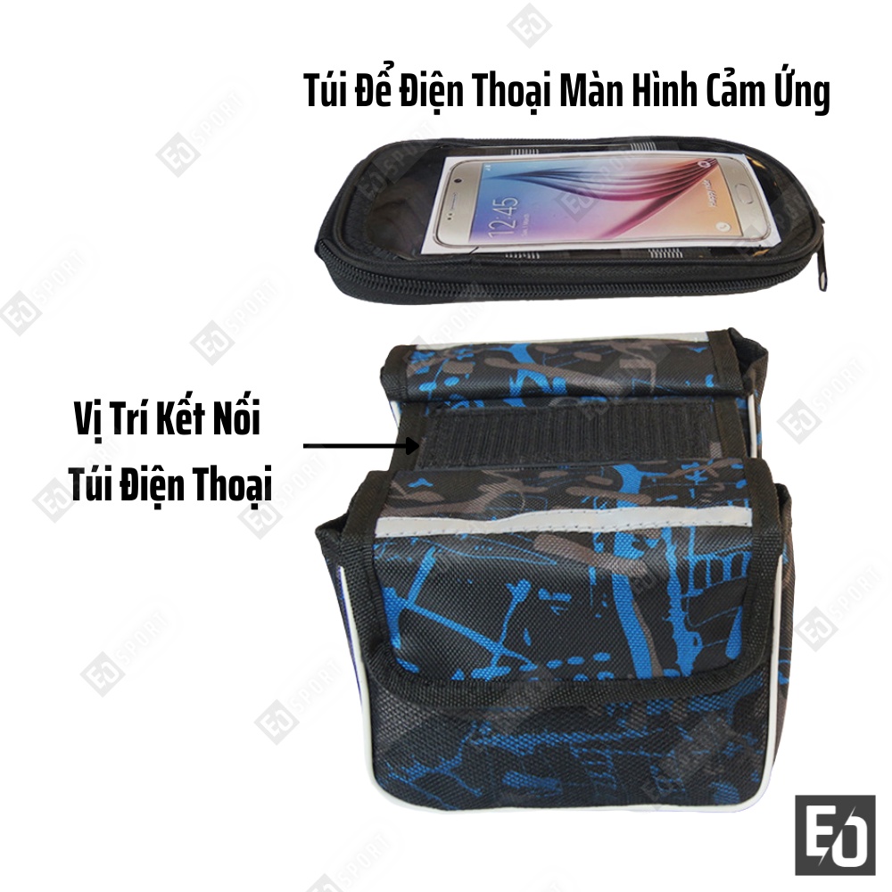 Túi Treo Xe Đạp Thể Thao Có Màn Hình Chống Nước,Đựng Vừa Điện Thoại 6,5inch Tặng Kèm Túi Chùm -EO.sportDZ