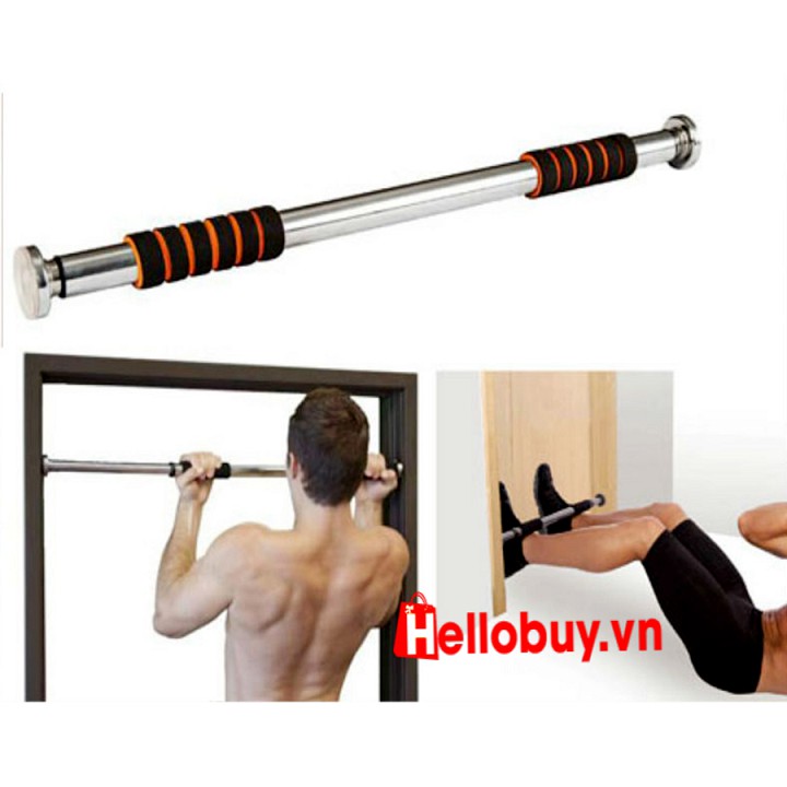 Xà đơn treo tường gắn cửa kích thước 80-130cm có thể tùy chỉnh phù hợp tập gym tại nhà tăng cơ bắp