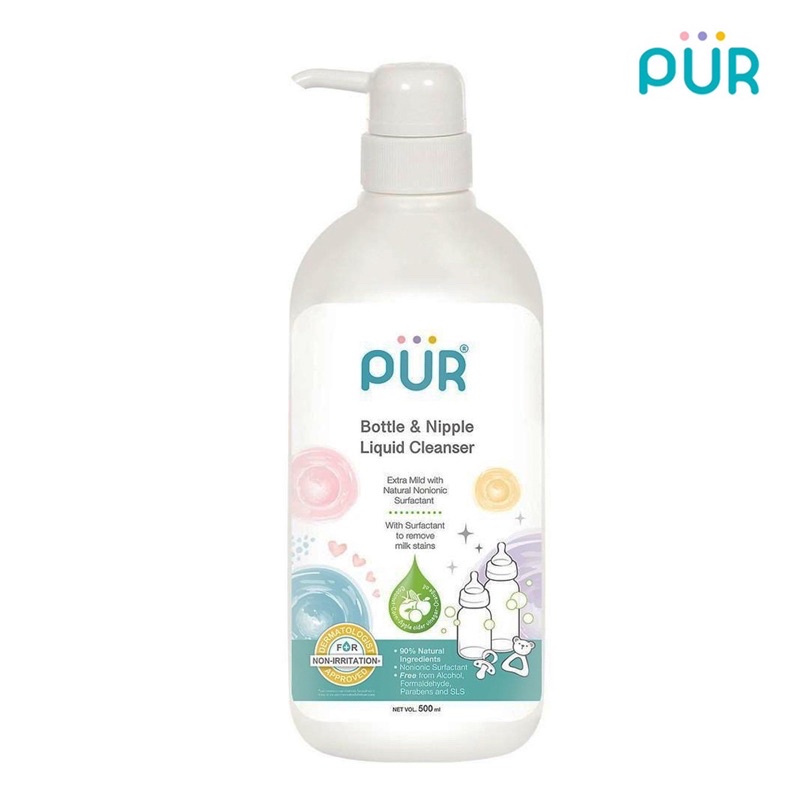 Nước rửa bình sữa và núm ti cao cấp Pur