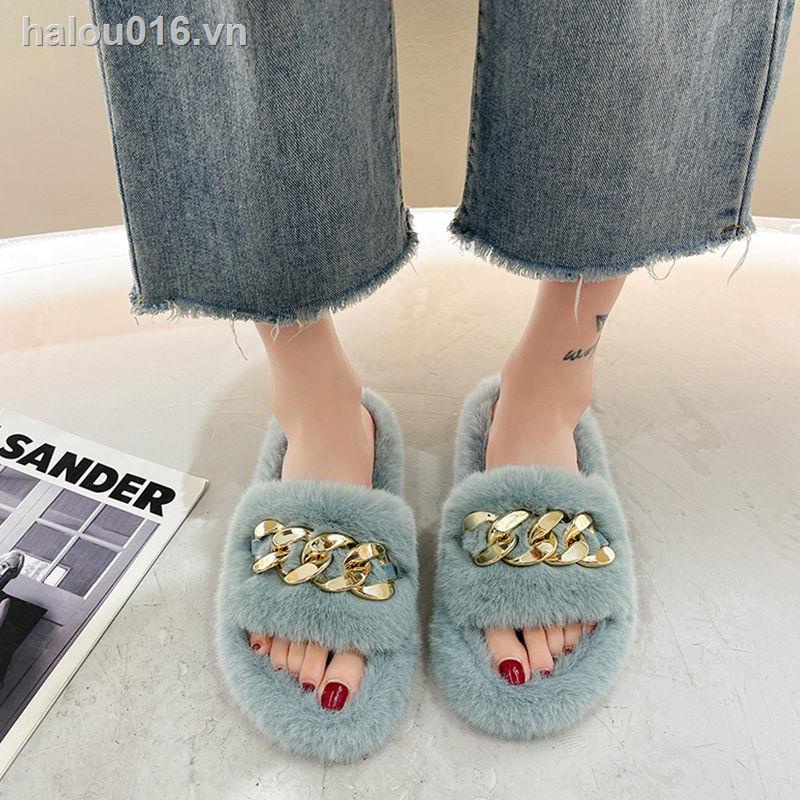 Dép Bông Đi Trong Nhà Đế Phẳng Chống Trượt 2021