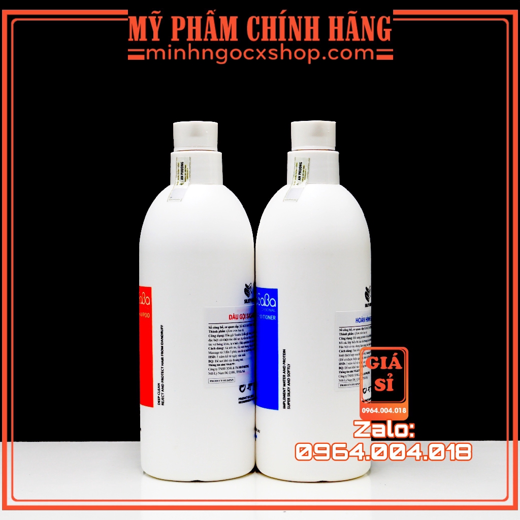 Dầu gội xả hoàn hình Sasaba Plus 500 - 800ml * 2 mẫu mới 2019