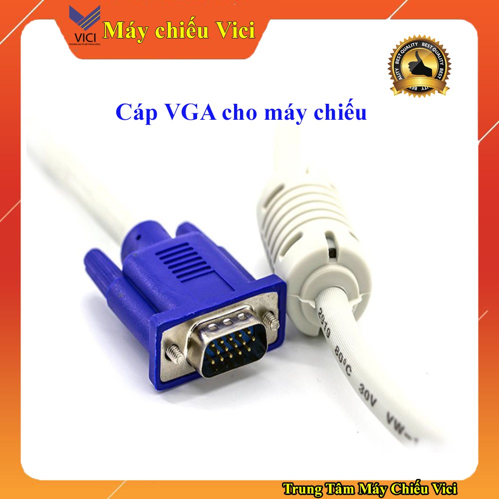 Dây cáp VGA 5M dùng cho máy chiếu màu trắng. Tín hiệu truyền đi tốt, bền bỉ