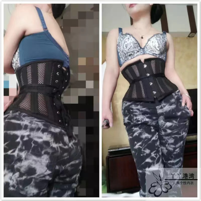 Breathable mesh double-steel corset