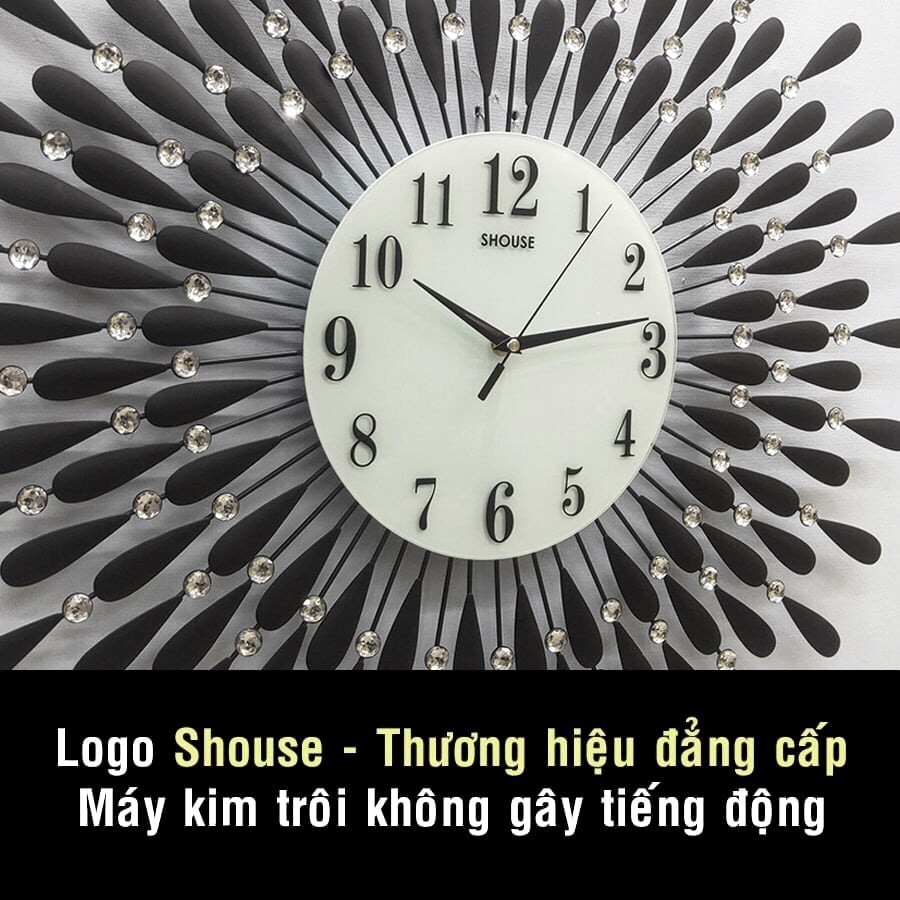 Đồng Hồ Treo Tường A11 Shouse trang trí phòng khách hiện đại sang trọng kim trôi không gây tiếng động decor cỡ lớn