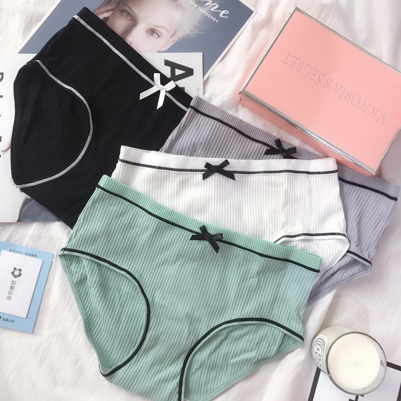 COMBO 4 QUẦN LÓT NỮ CẠP CAO CO GIÃN ĐÍNH NƠ CÓ HỘP CỰC ĐẸP | BigBuy360 - bigbuy360.vn