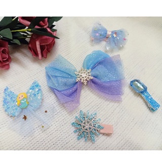 Set phụ kiện 5 món kẹp tóc elsa siêu xinh cho bé