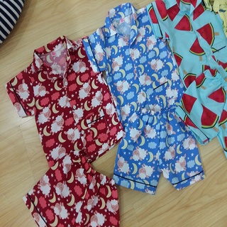 Pijama ngắn bé trai/gái chất kate thái