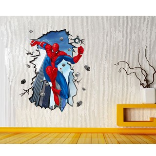 Decal người nhện 3D dán tường