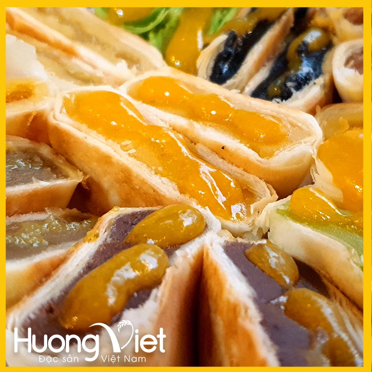 [ 8 BÁNH PÍA KIM SA TAN CHẢY] Hộp quà xinh xắn 8 bánh pía kim sa tan chảy Tân Huê Viên | BigBuy360 - bigbuy360.vn