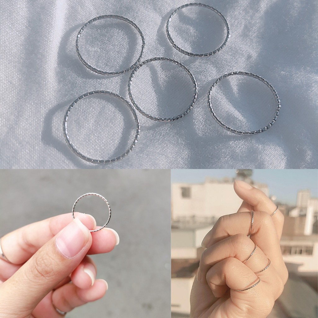 Nhẫn Trơn Nhám Kiểu Dáng Đơn Giản