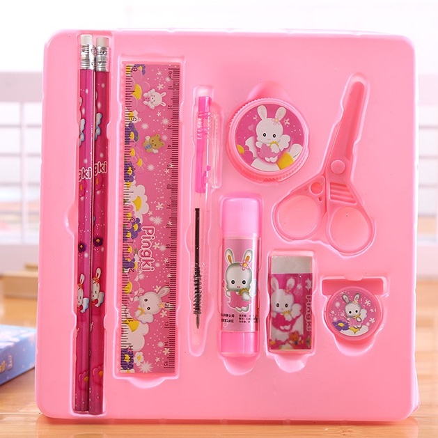 Set dụng cụ học tập 9 món cho bé trai bé gái Yoota Baby xinh xắn