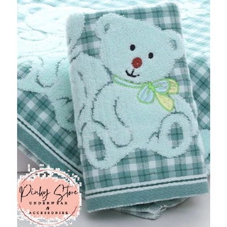 Khăn mặt hình Gấu Bông 100% Cotton , khăn mềm mịn thấm hút tốt không xù lông bai màu kích thước 30x50cm, khăn lau mặt