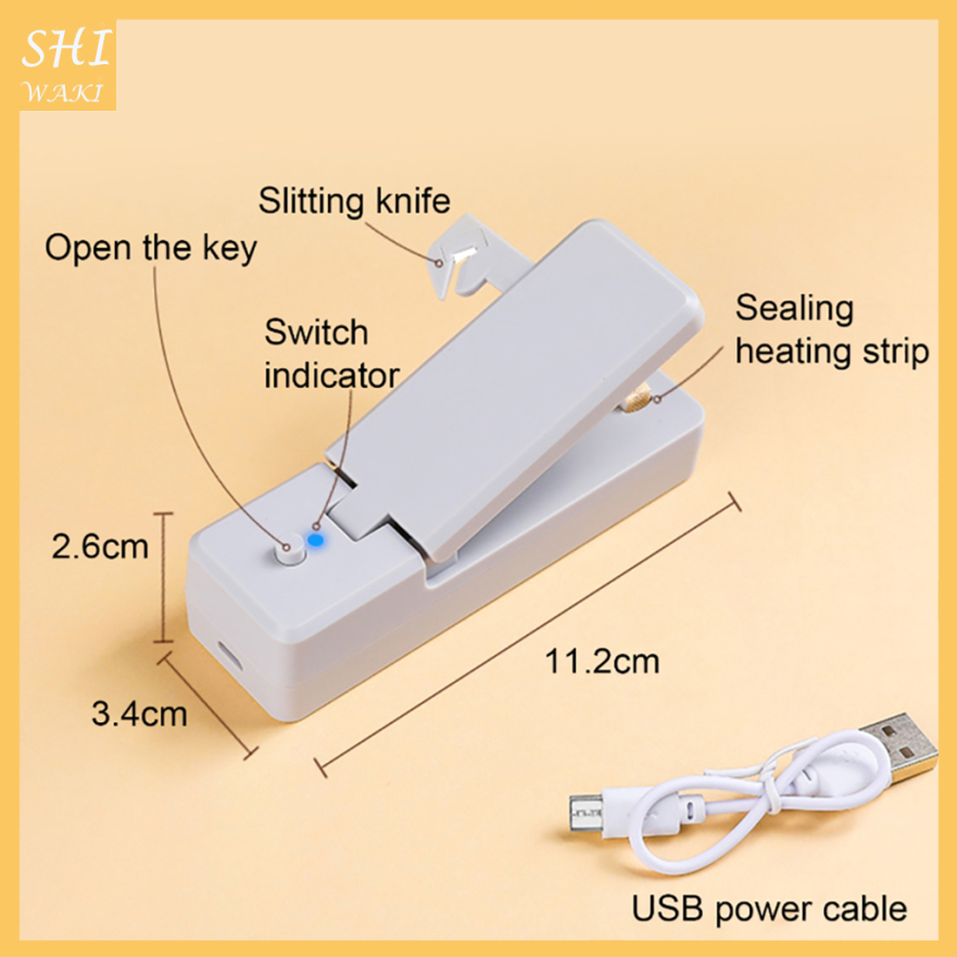 Máy Hàn Miệng Túi Bảo Quản Thực Phẩm Có Cổng Sạc Usb