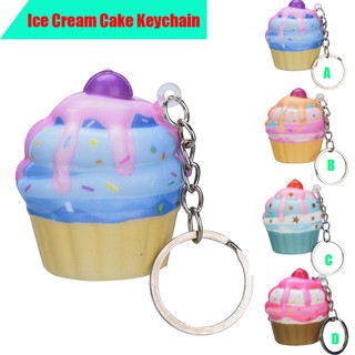 Đồ chơi móc khóa hình kem ốc quế dễ thương