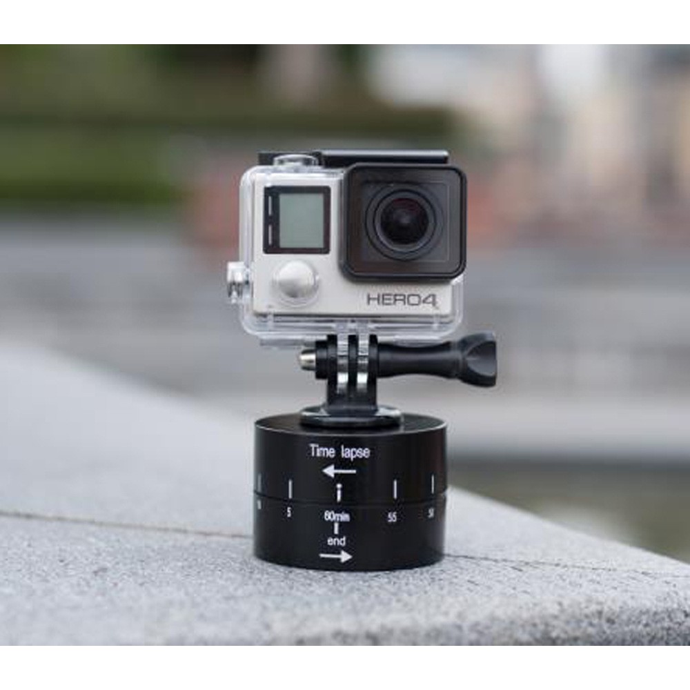 ĐẾ XOAY 360 HẸN GIỜ 60 PHÚT VÀ 120 PHÚT QUAY VIDEO TIMELAPSE CHO DSLR, GOPRO - Sjcam, ĐIỆN THOẠI