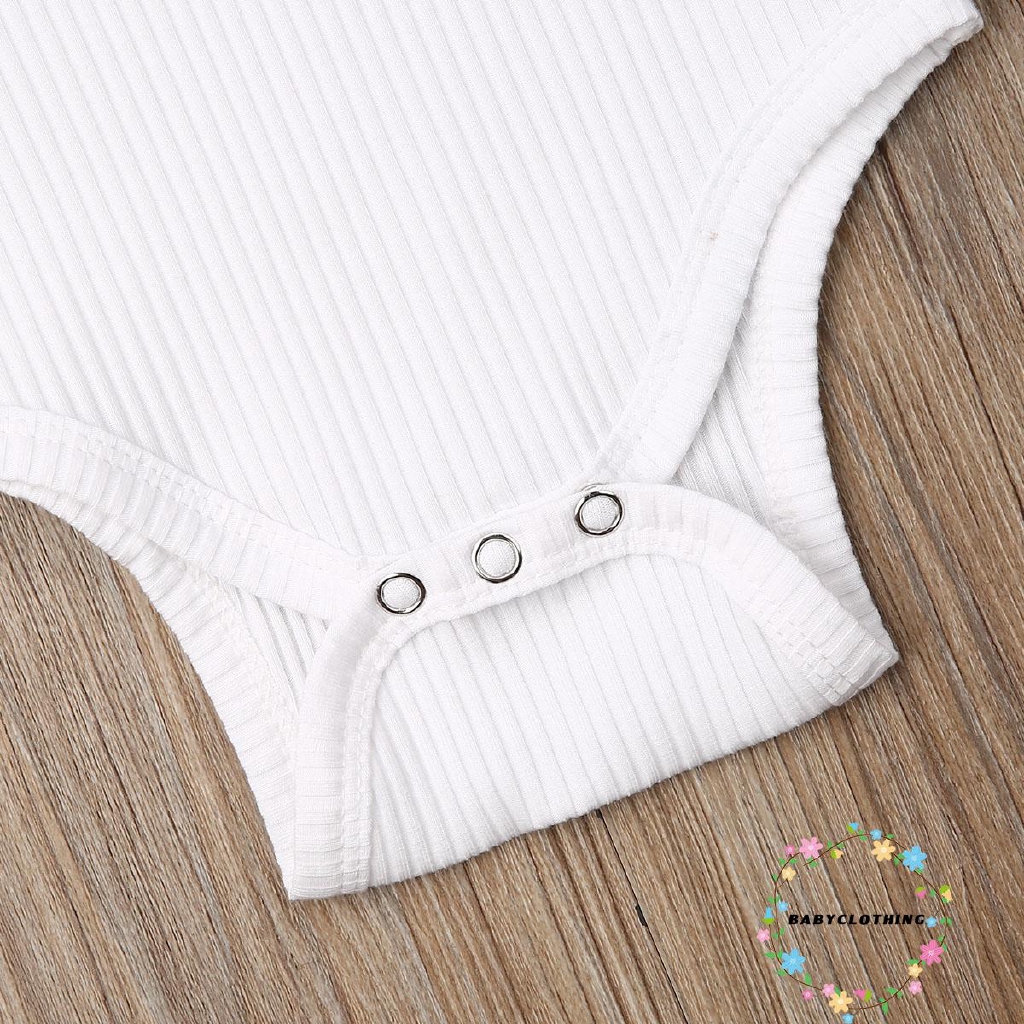 Áo liền quần tam giác chất liệu cotton màu trơn cho bé