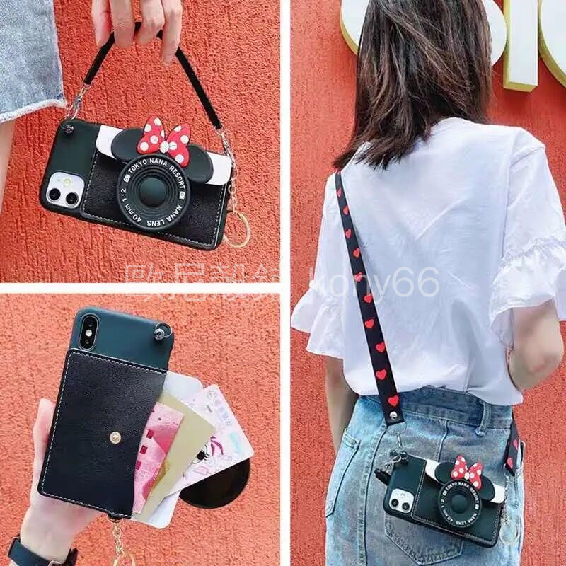 Ốp Điện Thoại Gắn Ví Hình Mickey Minnie Cho Oppo A75S A73 A92 A72 A75 A31 A52 A53 | BigBuy360 - bigbuy360.vn
