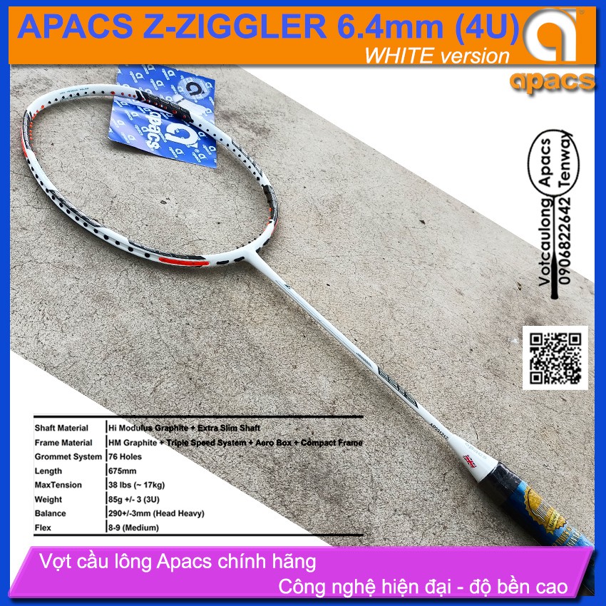 [Vợt cầu lông Apacs Z-Ziggler New White Version - 4U